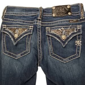 MISS ME Boot Cut Jeans Pocket Flap 27